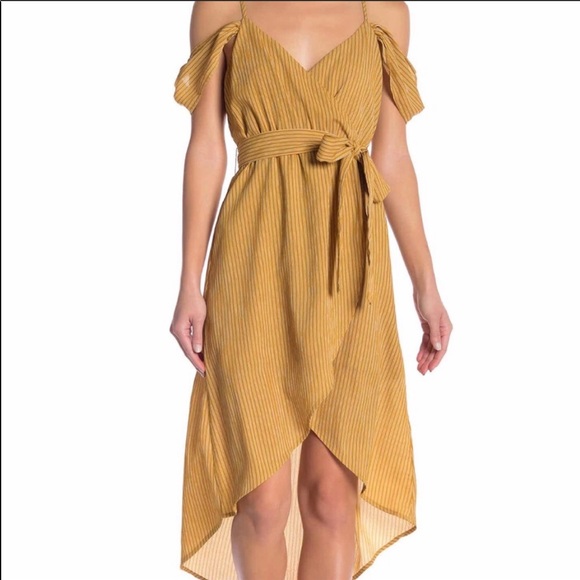 J.O.A. Dresses & Skirts - Yellow surplice dress